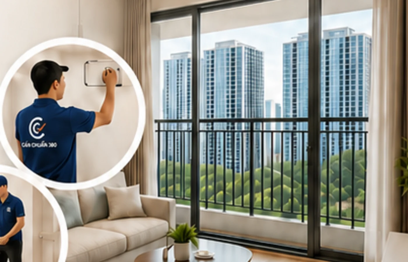 Nhân viên Nhà Chuẩn tại căn hộ